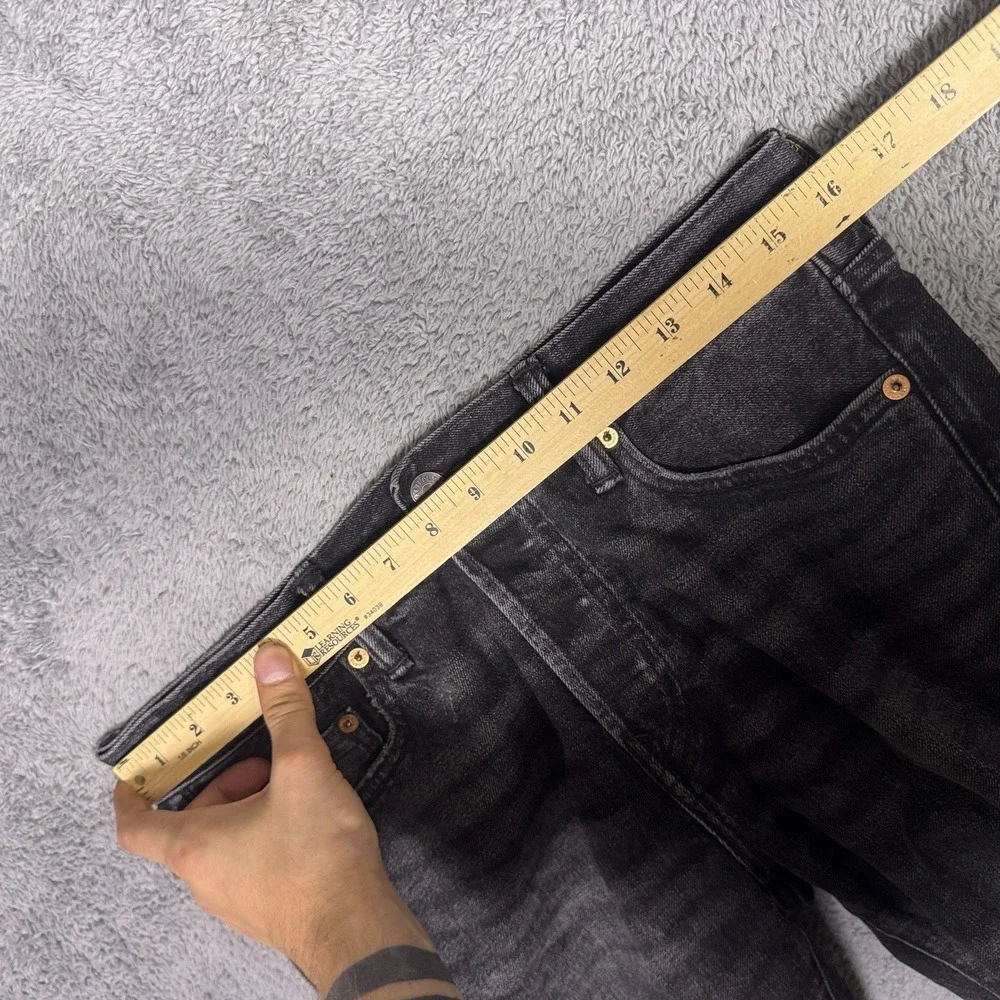 AE77 Selvedge Denim Jeans Mens 30x32 Classic Tapered Fit Charcoal Wash Everyday